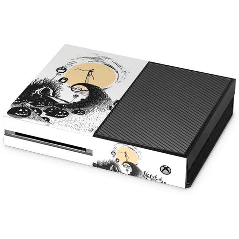 Disney The Nightmare Before Christmas Jack on Spiral Hill Art Xbox One Console Skin